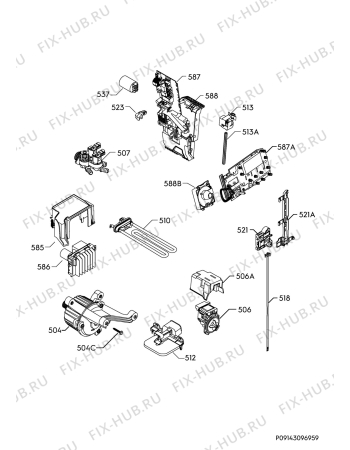 Взрыв-схема стиральной машины Aeg L7WB65680 - Схема узла Electrical equipment 268